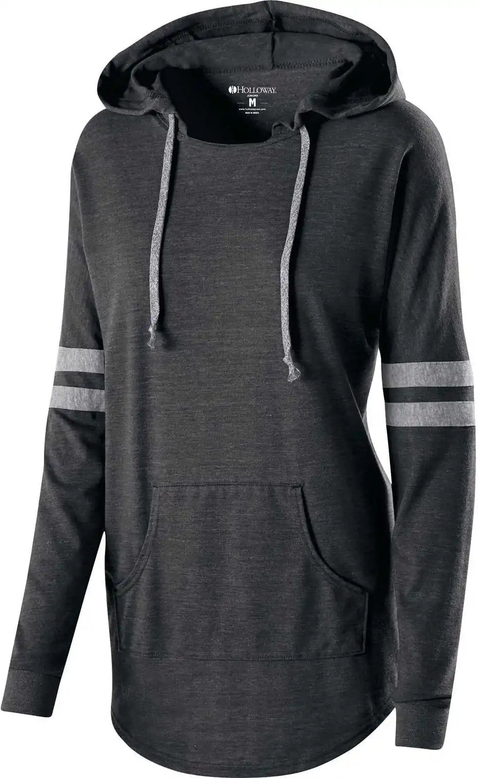 Holloway 229390 Ladies’ Hooded Low Key Pullover - Vintage Black Gray