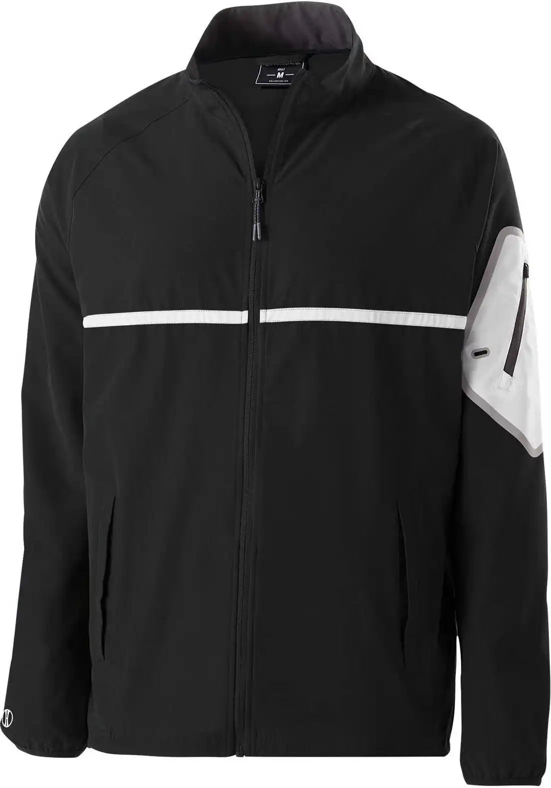 Holloway 229543 Weld Full Zip Jacket - Black White