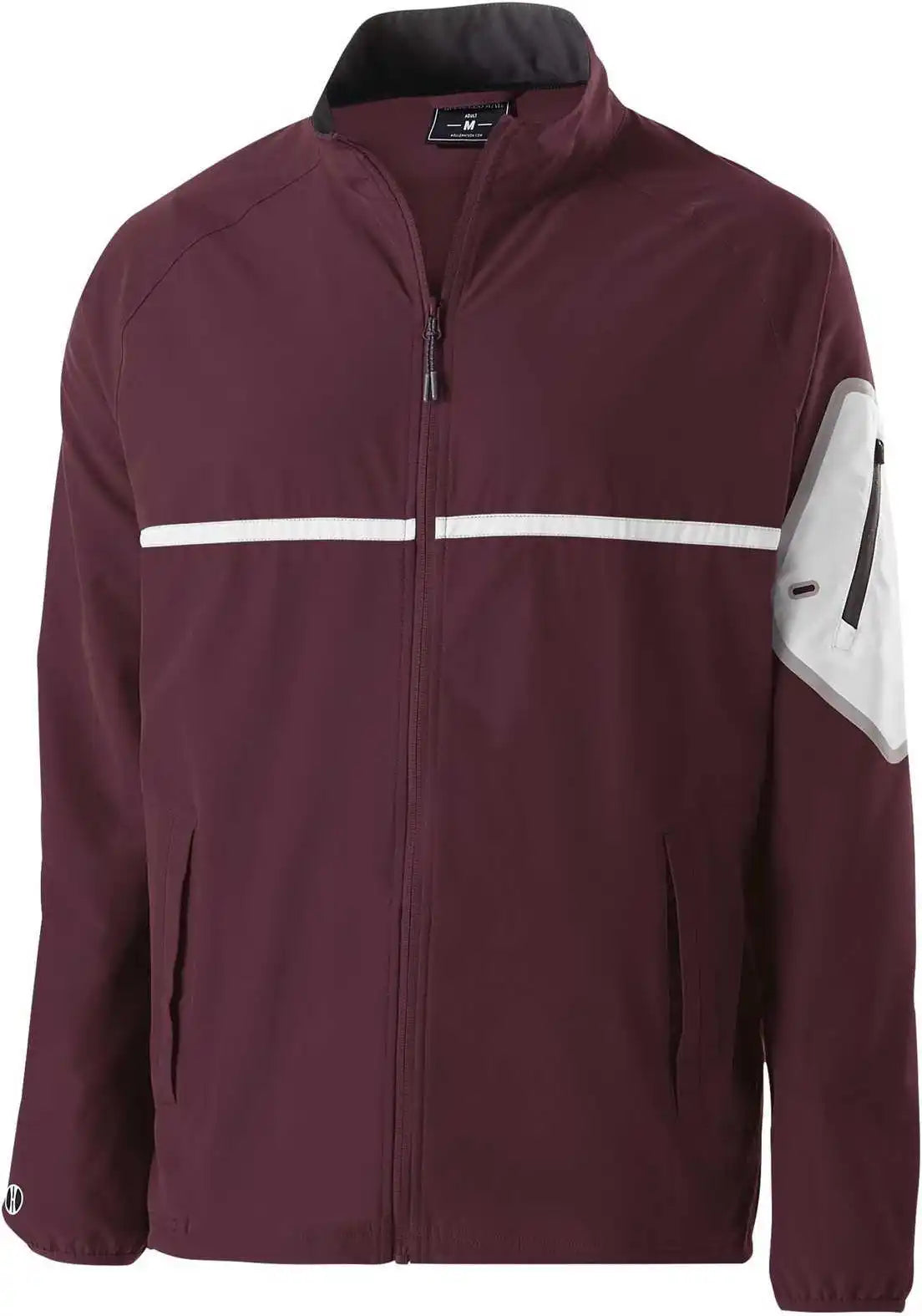 Holloway 229543 Weld Full Zip Jacket - Maroon White