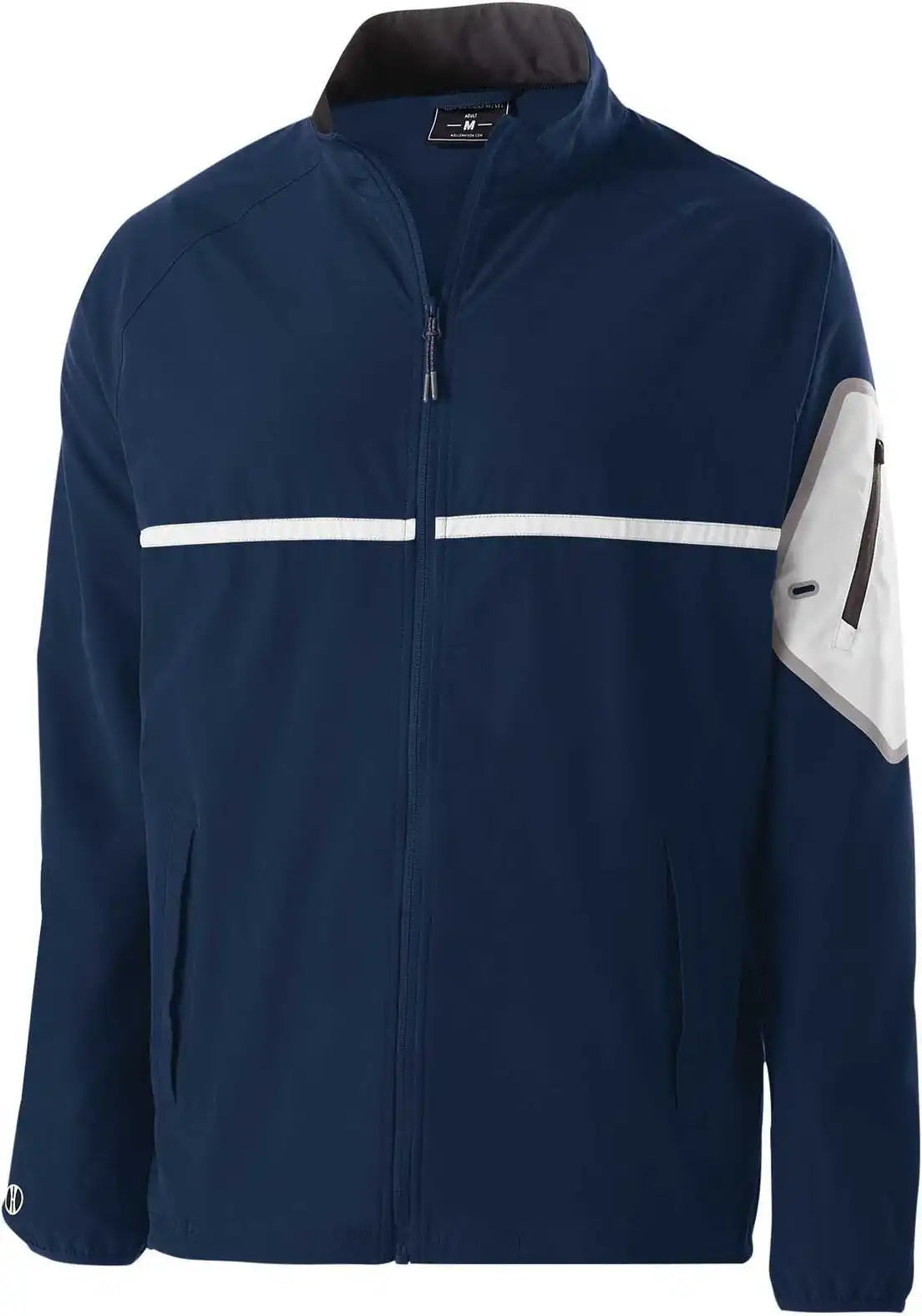 Holloway 229543 Weld Full Zip Jacket - Navy White