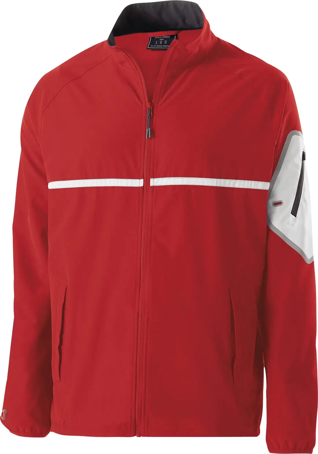 Holloway 229543 Weld Full Zip Jacket - Scarlet White - Red / Adult Xs