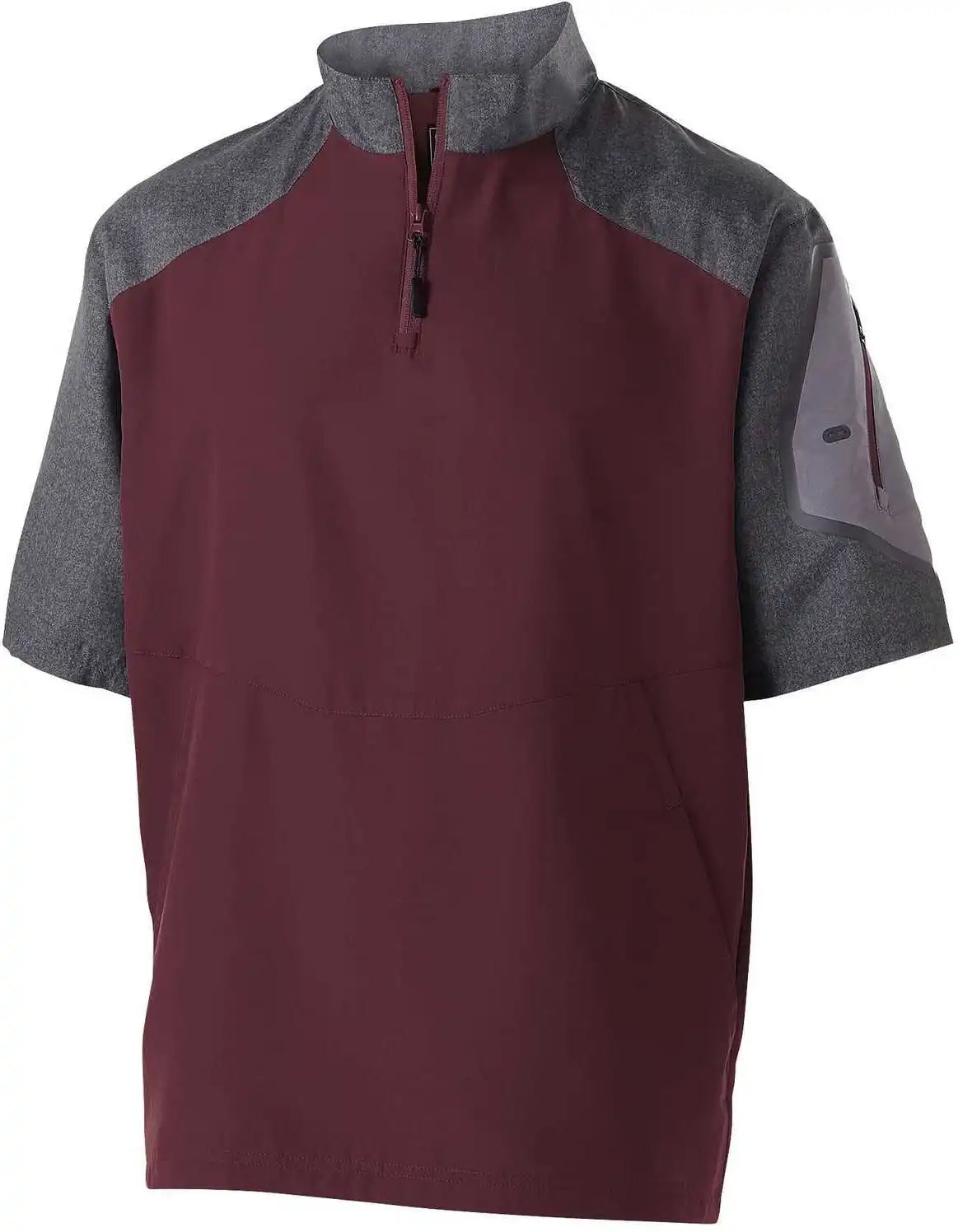 Holloway 229545 Raider Pullover Short Sleeve Carbon Print Maroon