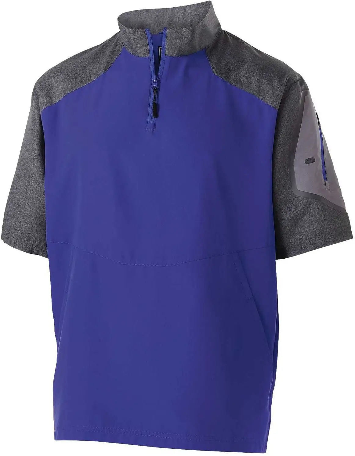 Holloway 229545 Raider Pullover Short Sleeve - Carbon Print Purple