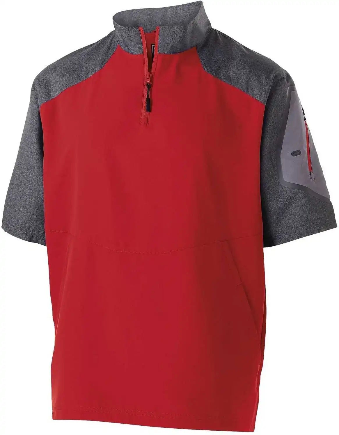Holloway 229545 Raider Pullover Short Sleeve Carbon Print Scarlet