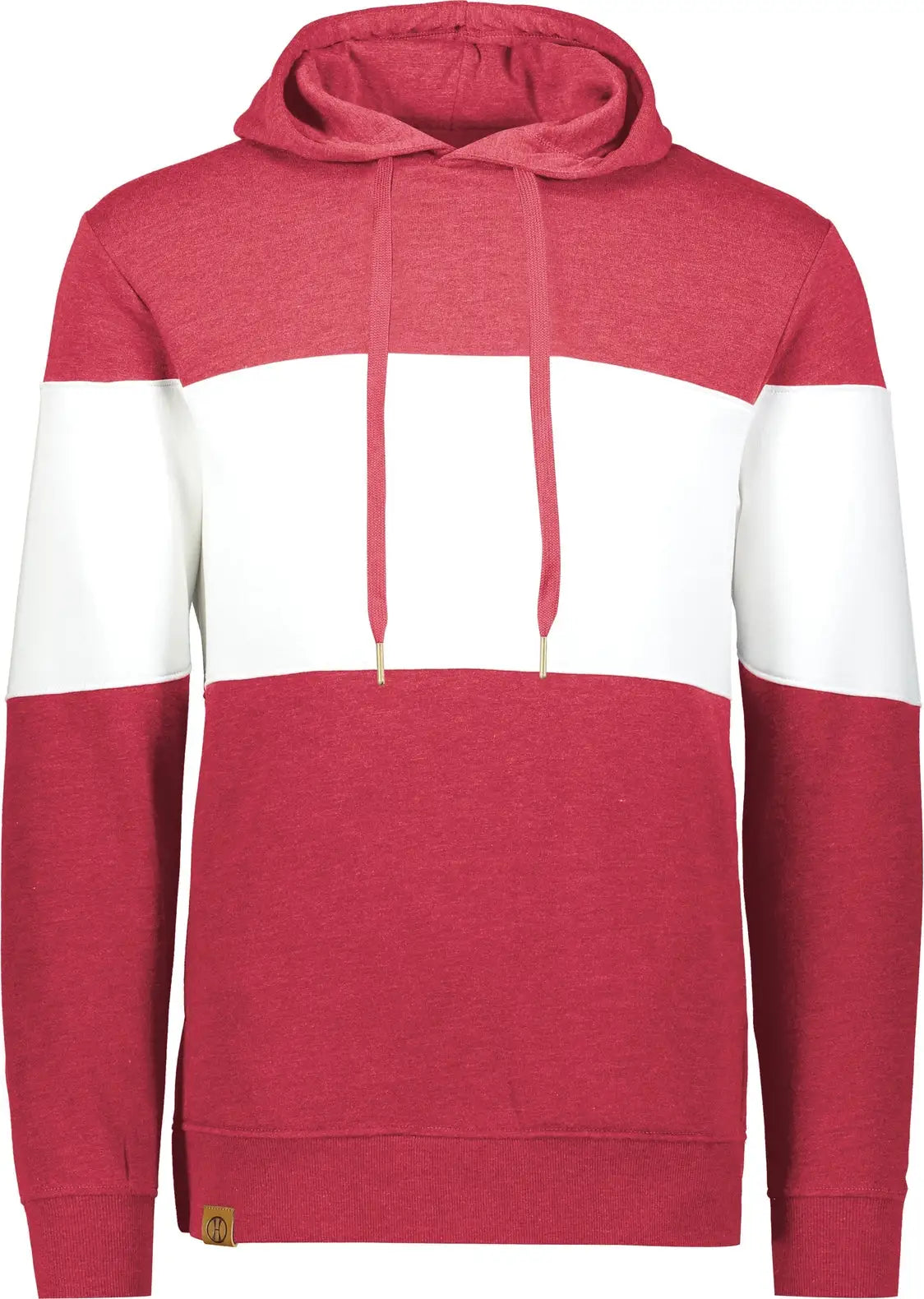 Holloway 229563 All-american Hoodie - Scarlet Heather White