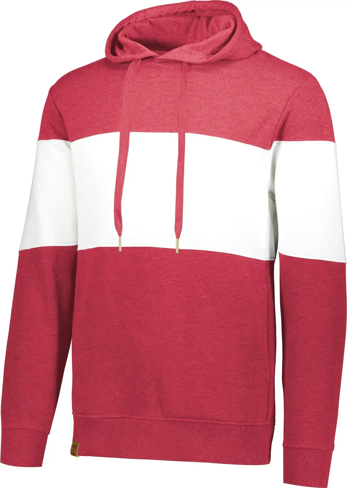 Holloway 229563 All-american Hoodie - Scarlet Heather White - Red / Adult Xs