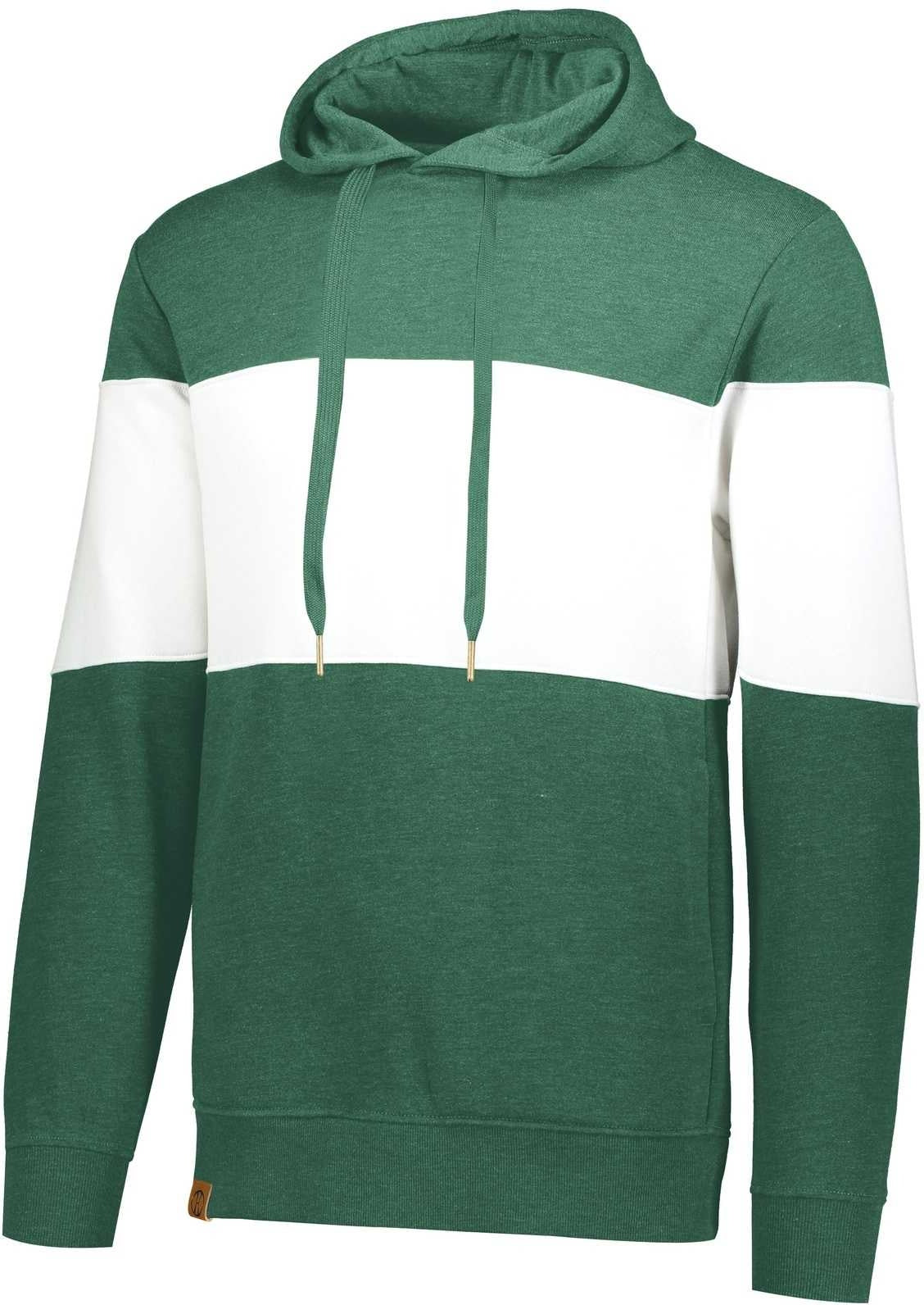 Holloway 229563 Ivy League Hoodie - Dark Green Heather White