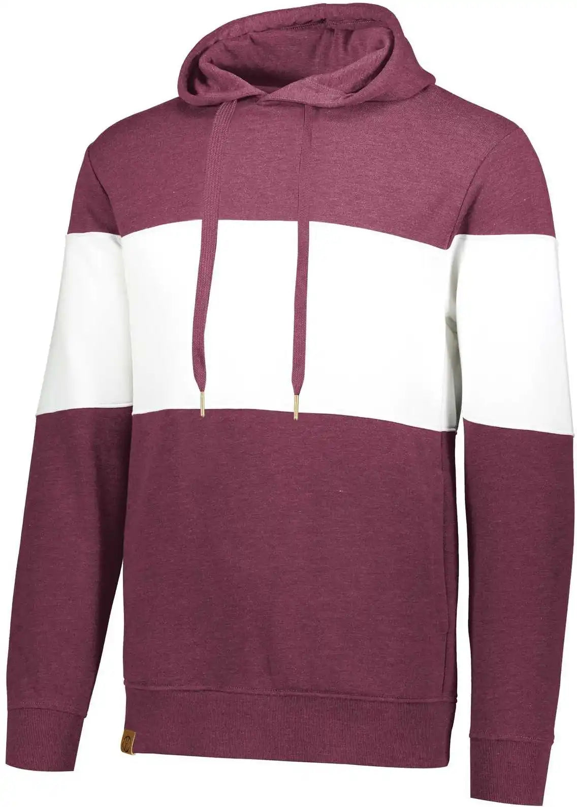 Holloway 229563 Ivy League Hoodie - Maroon Heather White