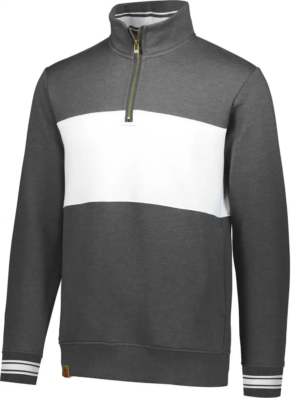 Holloway 229565 Ivy League Pullover - Carbon Heather White