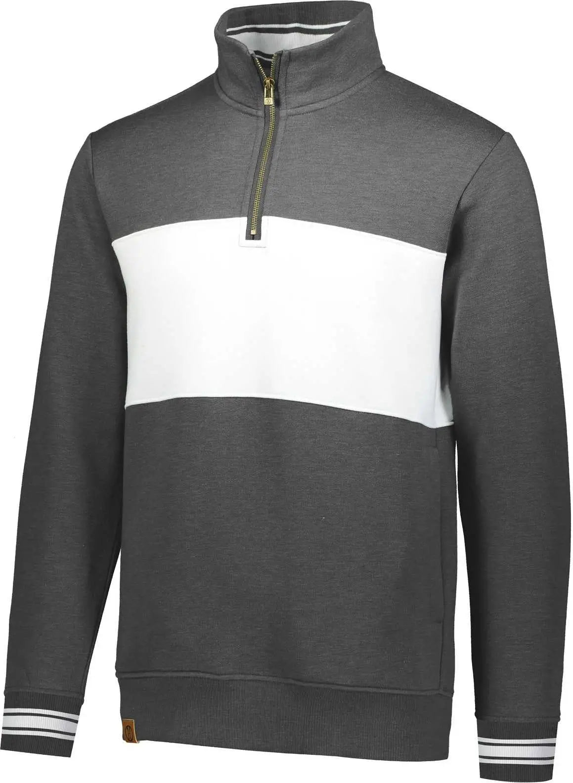 Holloway 229565 Ivy League Pullover - Carbon Heather White