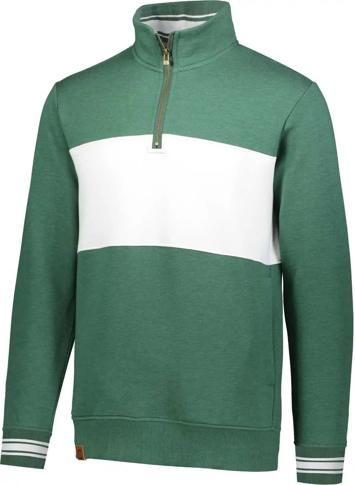 Holloway 229565 Ivy League Pullover Dark Green Heather White