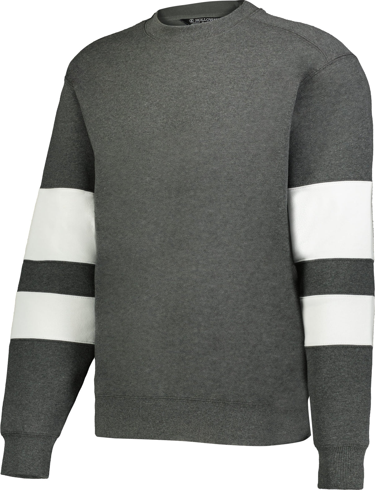Holloway 229577 Jackson Way Crew Sweatshirt - Carbon Heather White