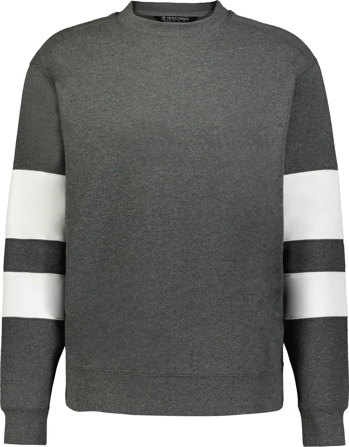 Holloway 229577 Jackson Way Crew Sweatshirt - Carbon Heather White
