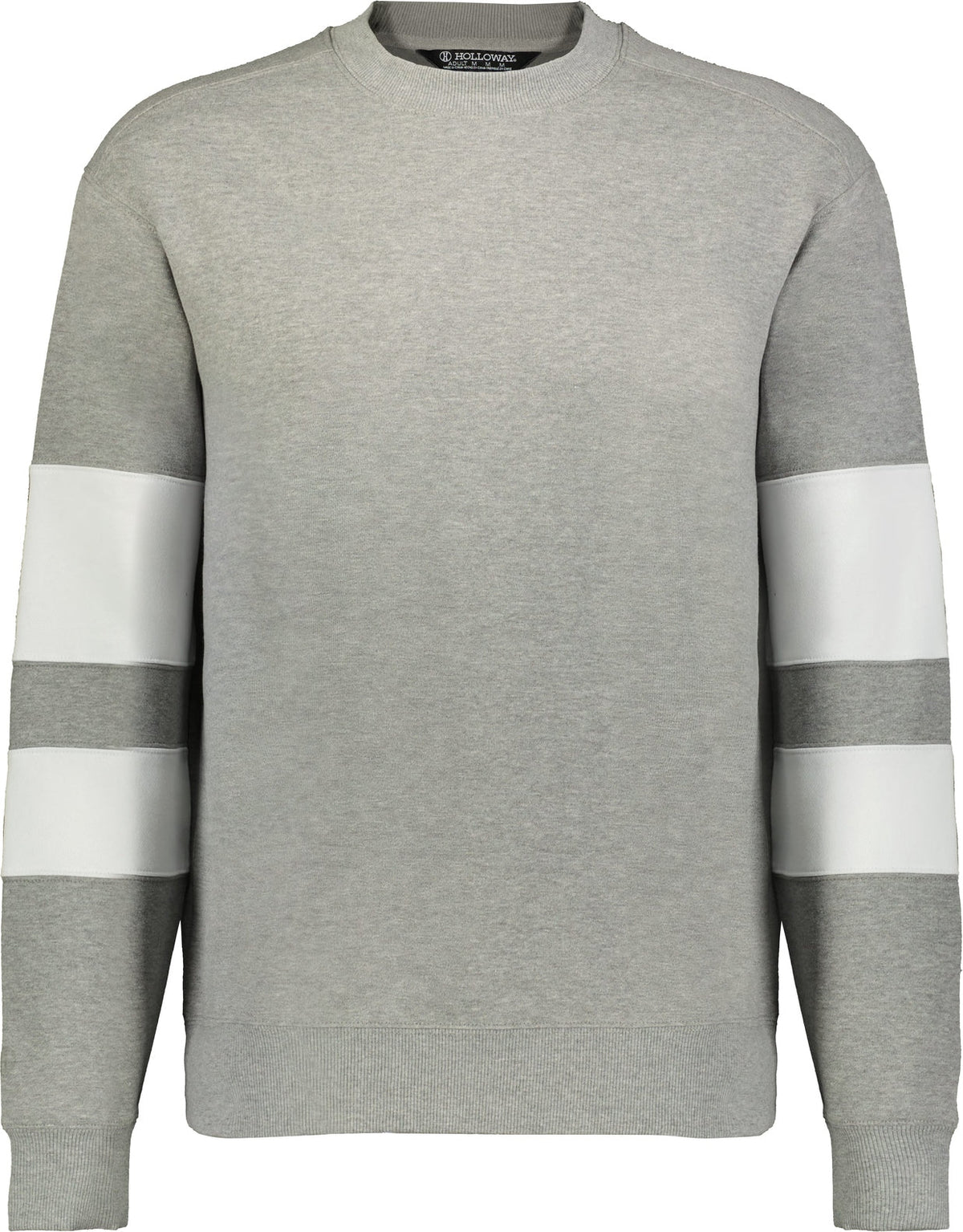 Holloway 229577 Jackson Way Crew Sweatshirt - Charcoal Heather White