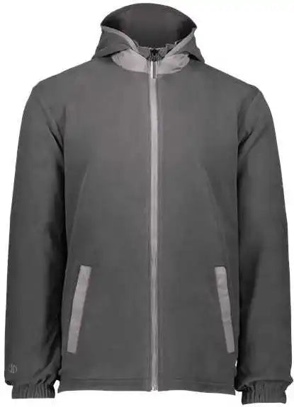 Holloway 229587 Turnabout Reversible Hooded Jacket Athletic Gray Carbon