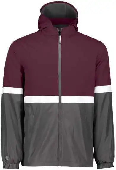 Holloway 229587 Turnabout Reversible Hooded Jacket - Maroon Carbon