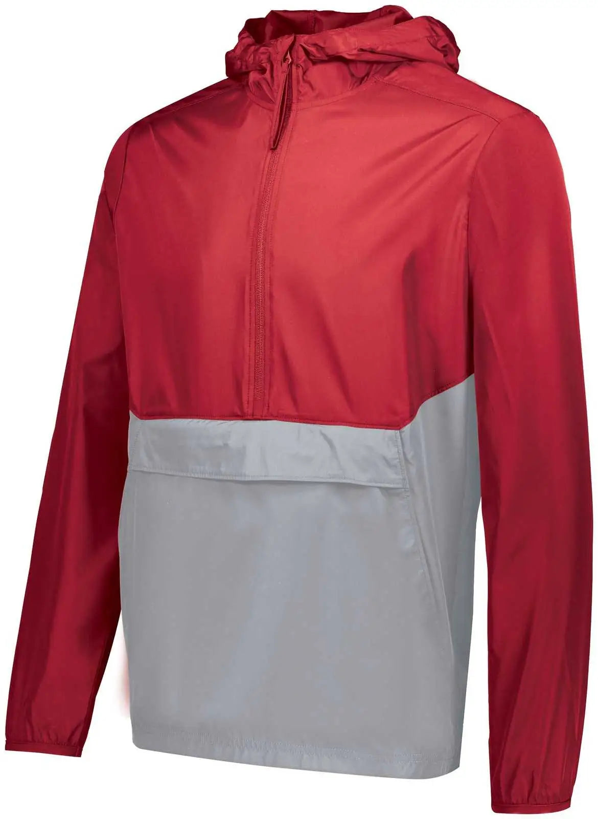 Holloway 229634 Youth Pack Pullover - Scarlet Athletic Gray