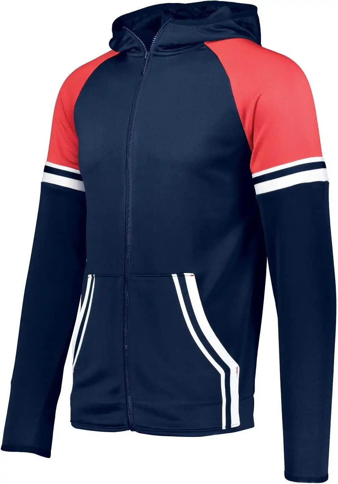 Holloway 229661 Youth Retro Grade Jacket Navy Scarlet