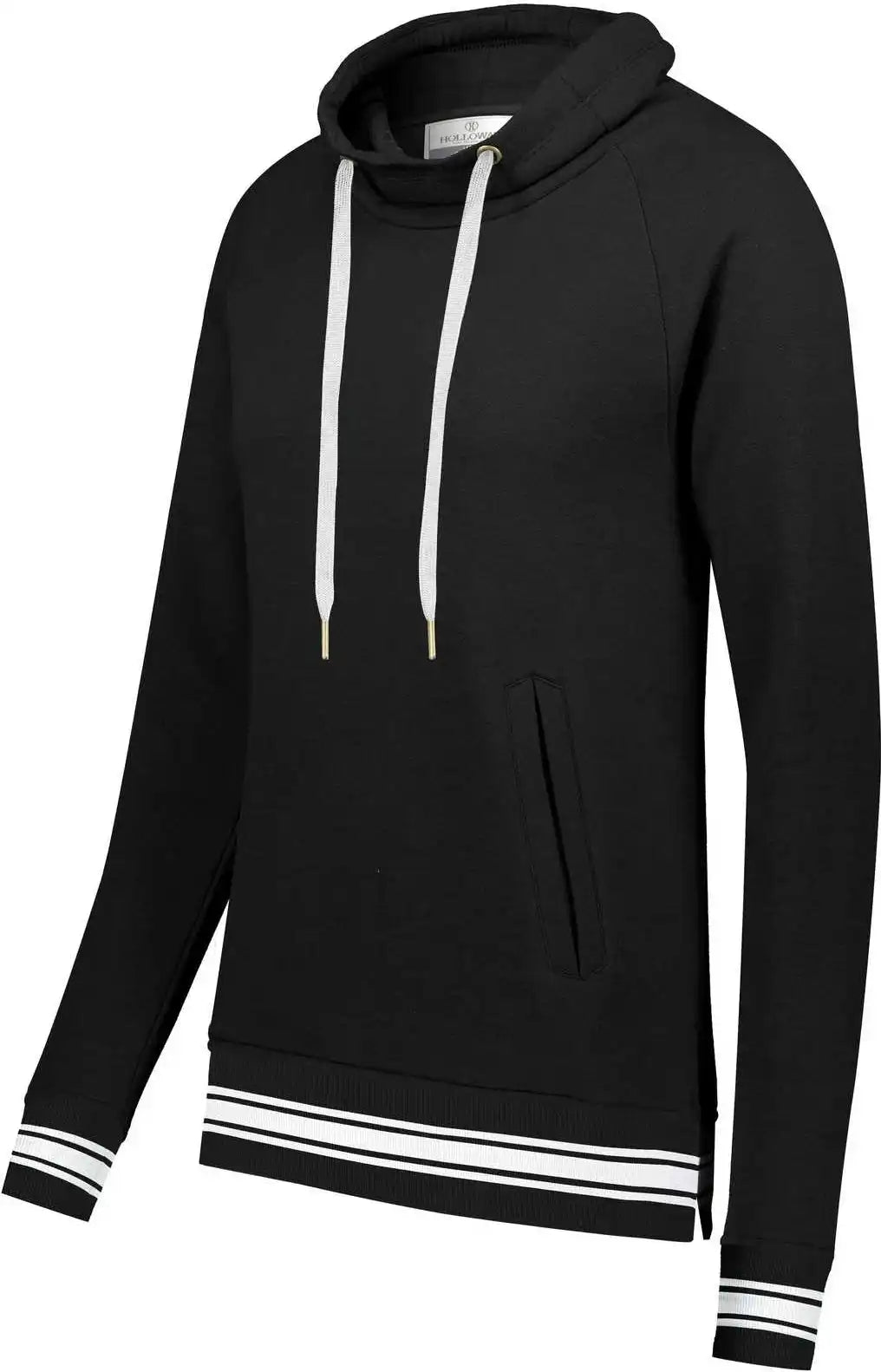 Holloway 229763 Ladies Ivy League Funnel Neck Pullover Black White