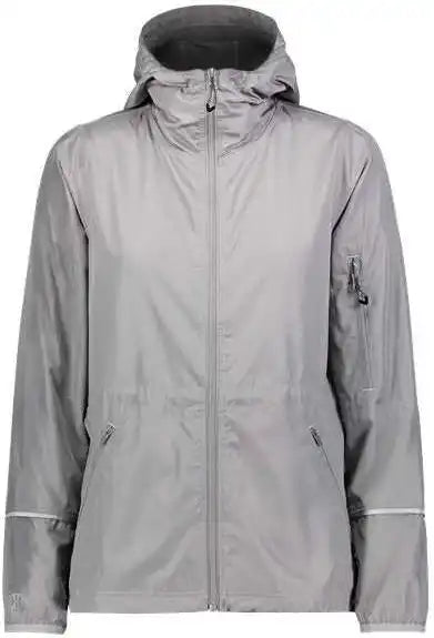 Holloway 229782 Women’s Packable Hooded Jacket Athletic Gray