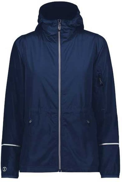 Holloway 229782 Women’s Packable Hooded Jacket - Navy