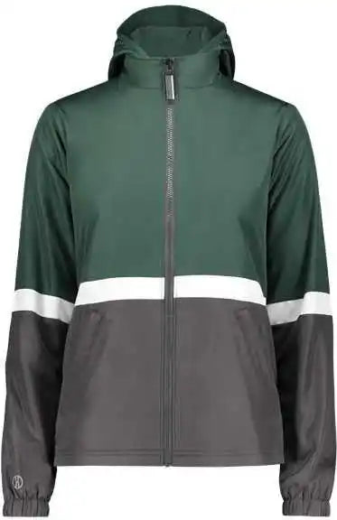 Holloway 229787 Women’s Turnabout Reversible Hooded Jacket - Dark Green Carbon