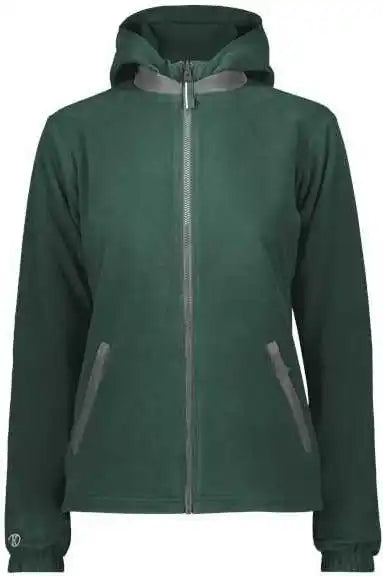 Holloway 229787 Women’s Turnabout Reversible Hooded Jacket - Dark Green Carbon