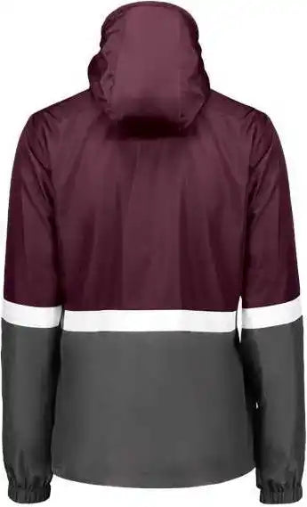 Holloway 229787 Women’s Turnabout Reversible Hooded Jacket Maroon Carbon