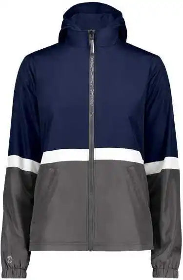 Holloway 229787 Women’s Turnabout Reversible Hooded Jacket - Navy Carbon