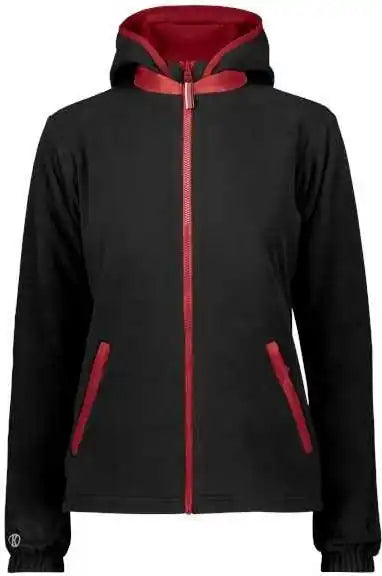 Holloway 229787 Women’s Turnabout Reversible Hooded Jacket - Scarlet Black