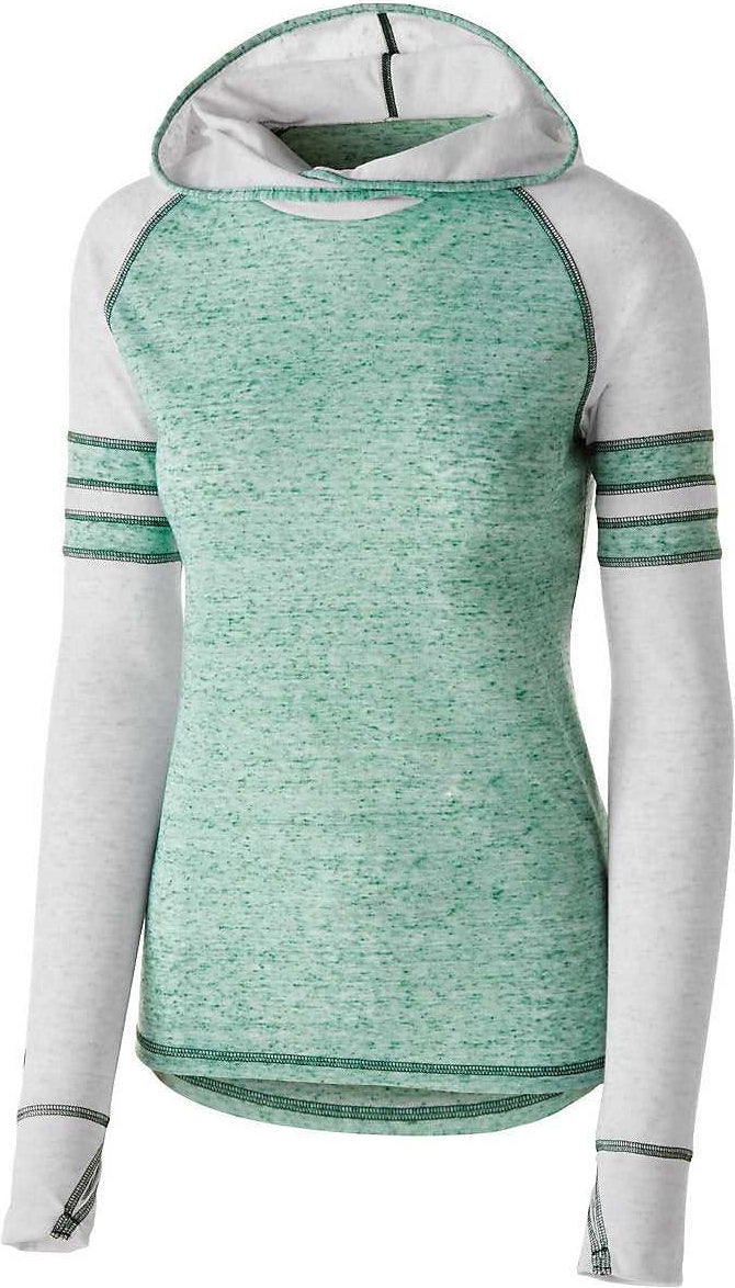 Holloway 229949 Girls Advocate Hoodie - Forest Silver