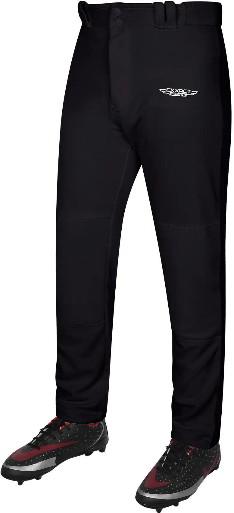 Homerun Men’s Full Length Baseball Pants Without Piping (black)