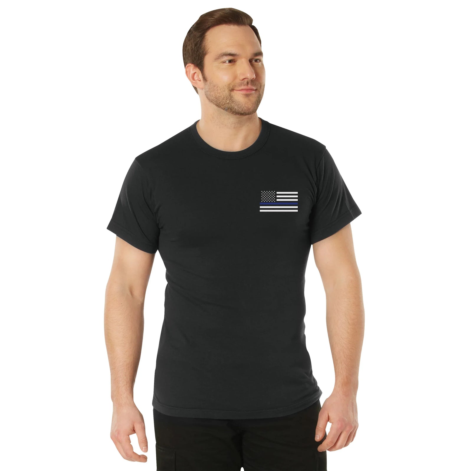Honor and Respect 2-sided Thin Blue Line Flag T-shirt - Black - m