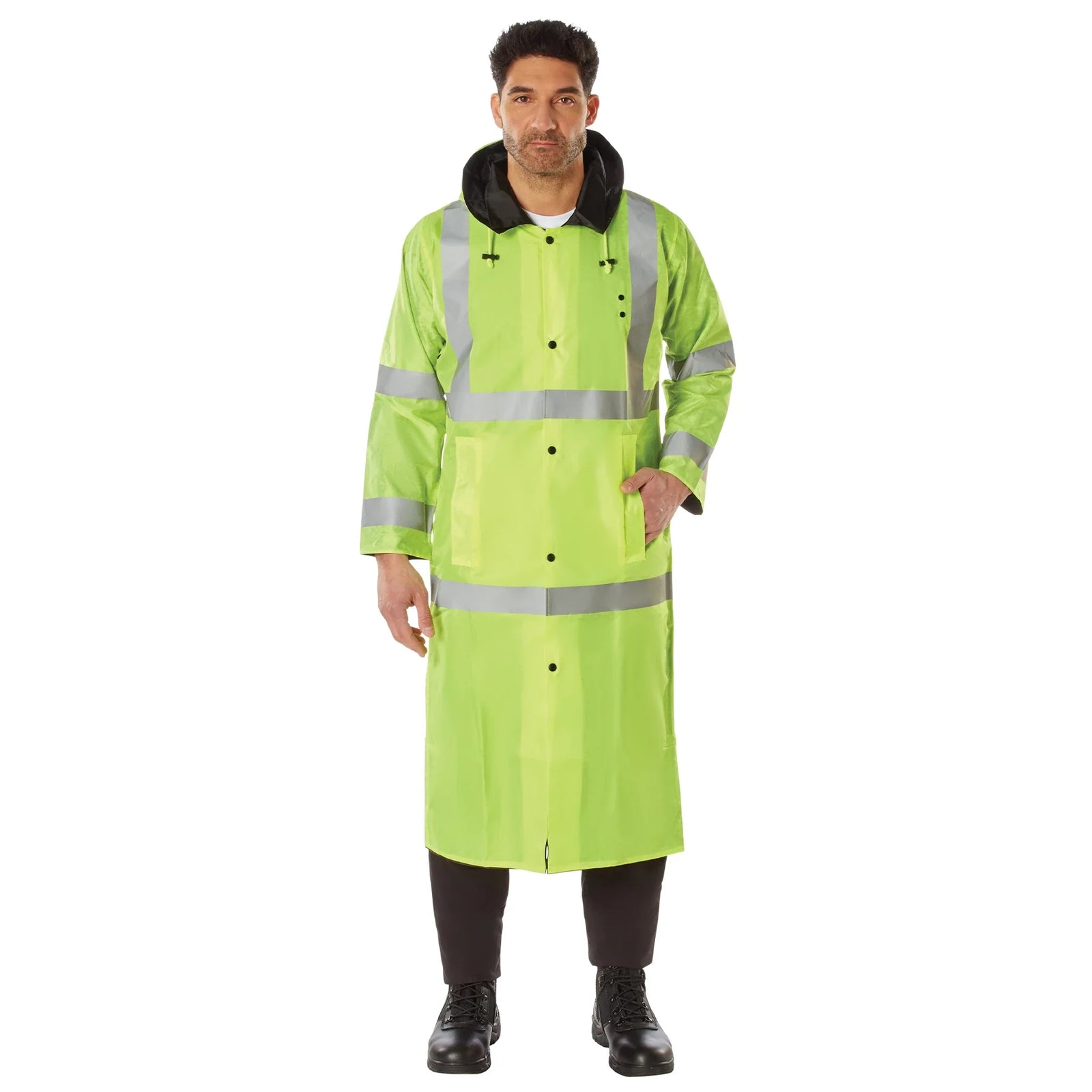 Hooded Reflective Rain Parka - s