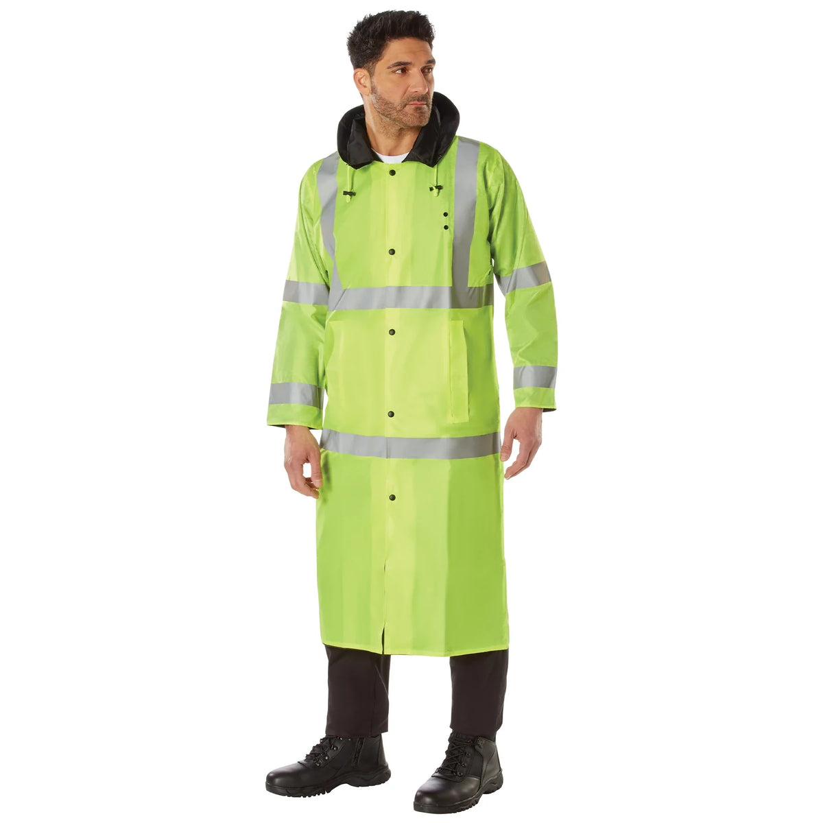Hooded Reflective Rain Parka - s