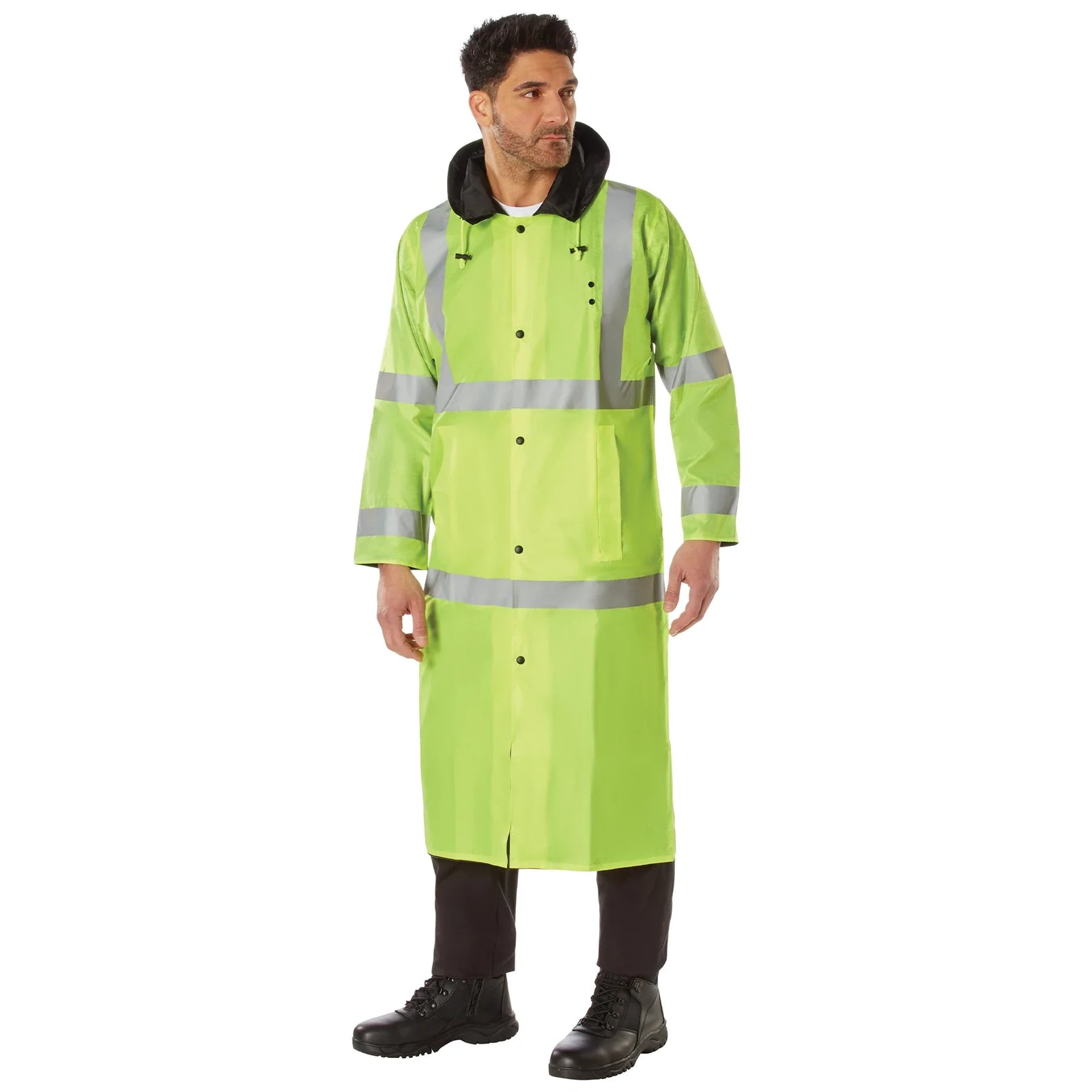Hooded Reflective Rain Parka - s