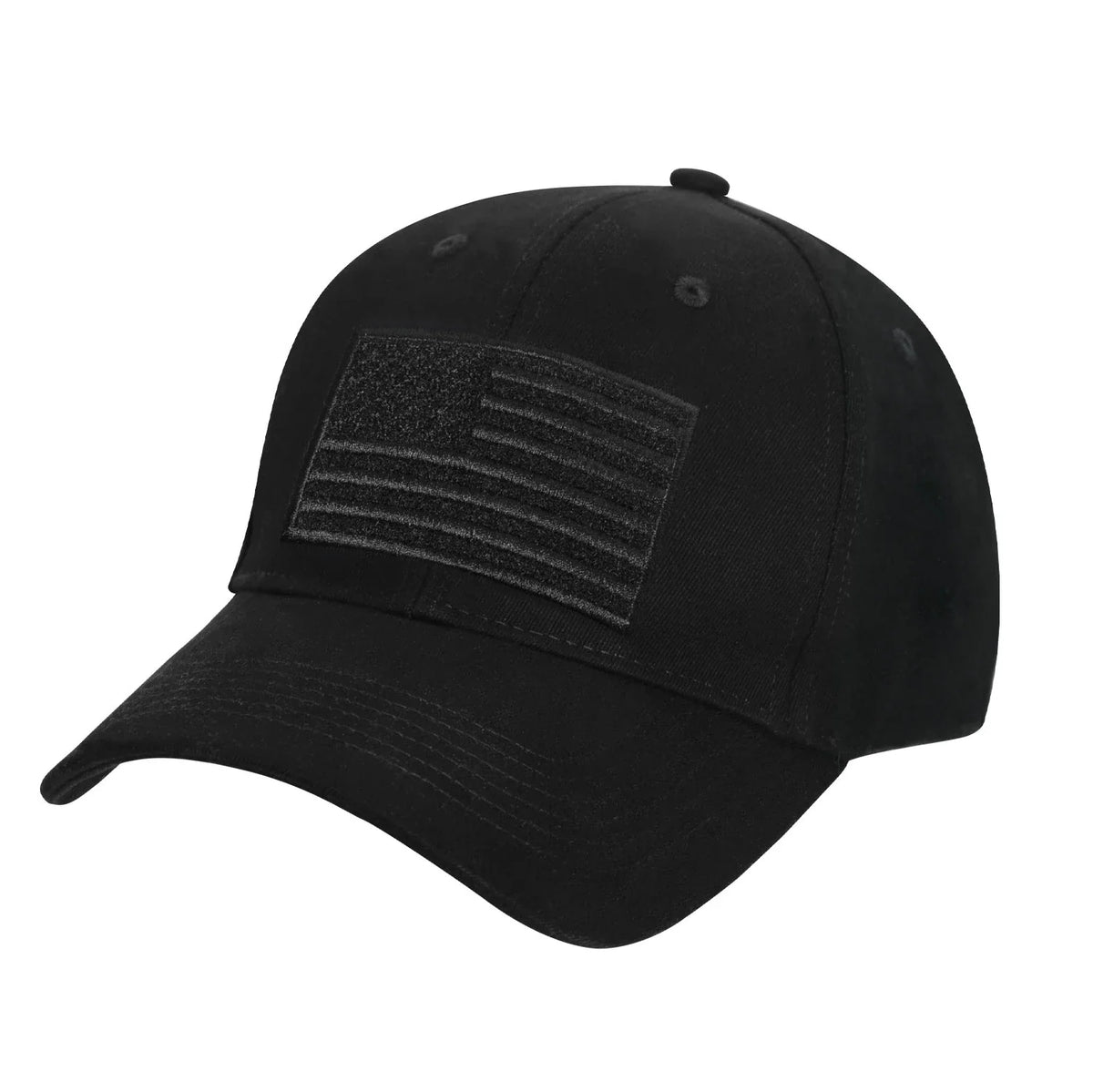 Hook & Loop U.s. Flag Low Profile Cap - Black