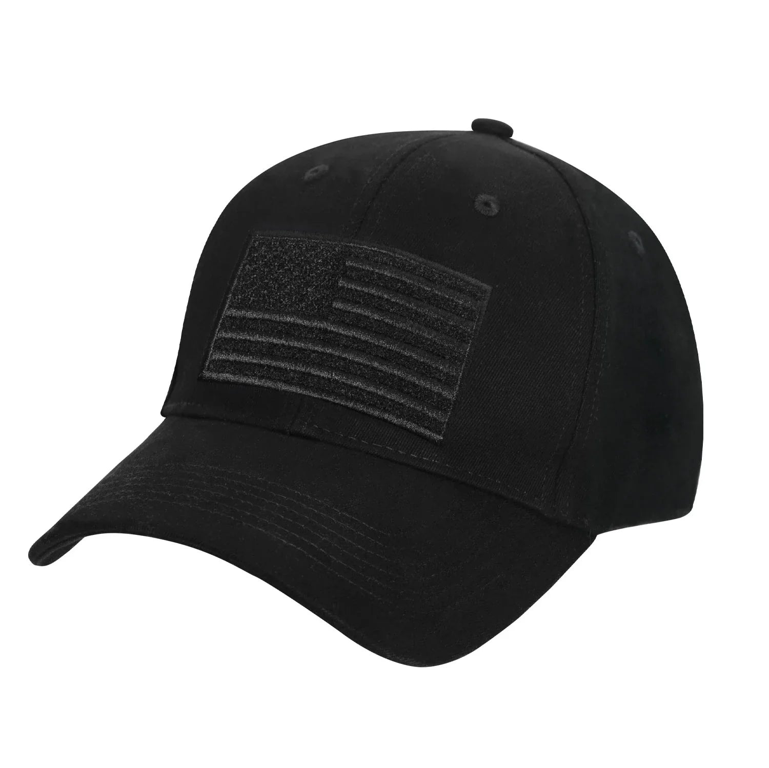 Hook & Loop U.s. Flag Low Profile Cap - Black