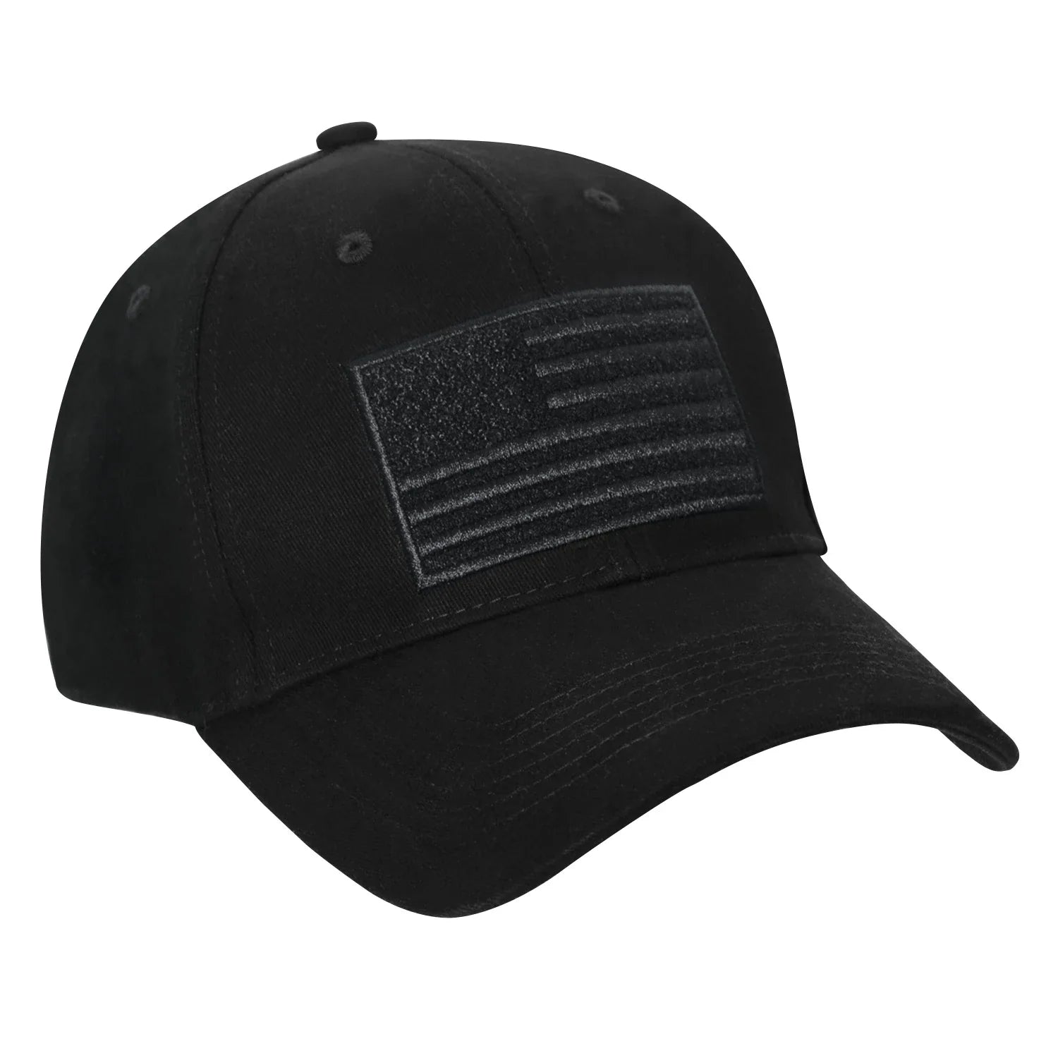Hook & Loop U.s. Flag Low Profile Cap - Black