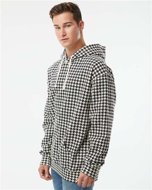 Houndstooth Heavyweight Hooded Sweatshirt - IND4000