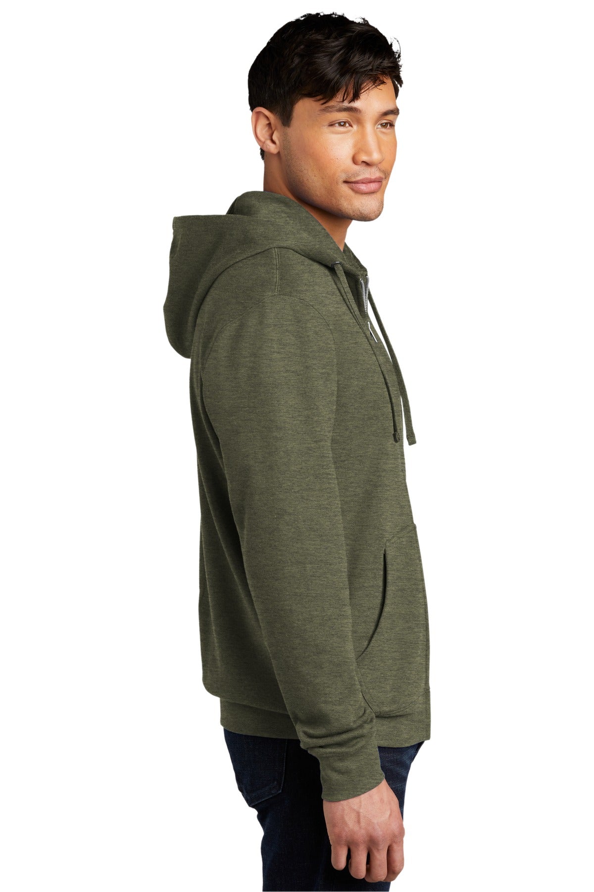 Ht Olive District V.I.T. Fleece Full-Zip Hoodie DT6102