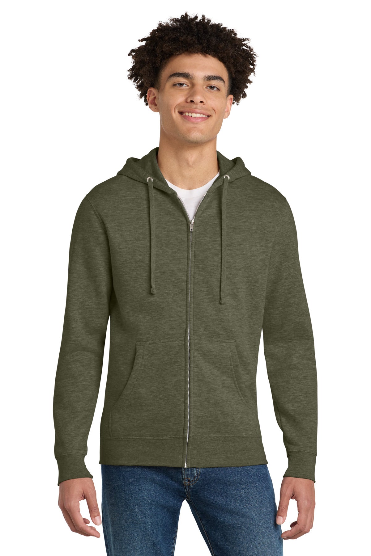 Ht Olive District V.I.T. Fleece Full-Zip Hoodie DT6102
