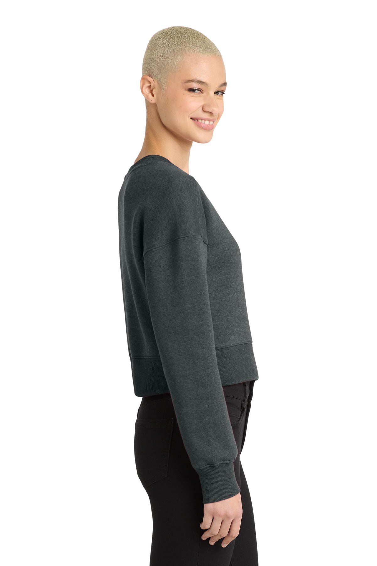 HtdChar District Women's Perfect Weight Fleece Cropped Crew DT1105