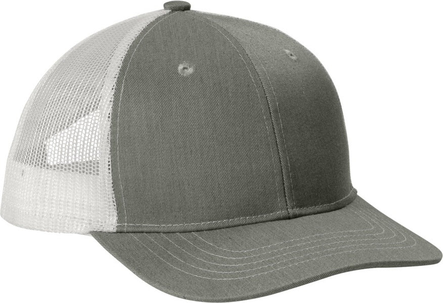 HtGy/White Port Authority Youth Snapback Trucker Cap YC402