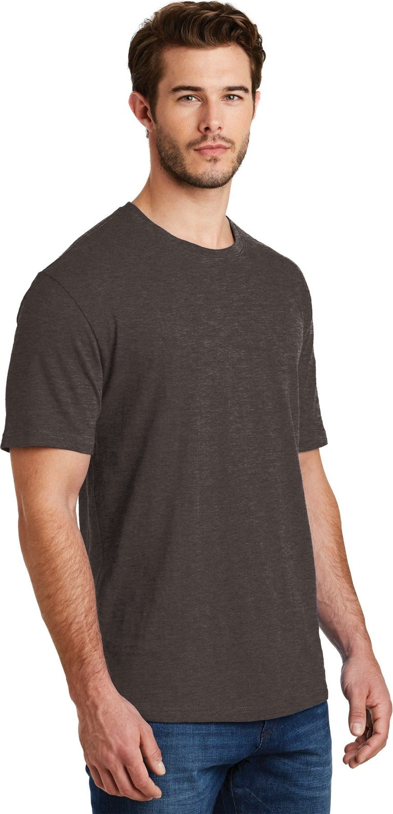 Hthr Brown District Perfect Blend CVC Tee. DM108