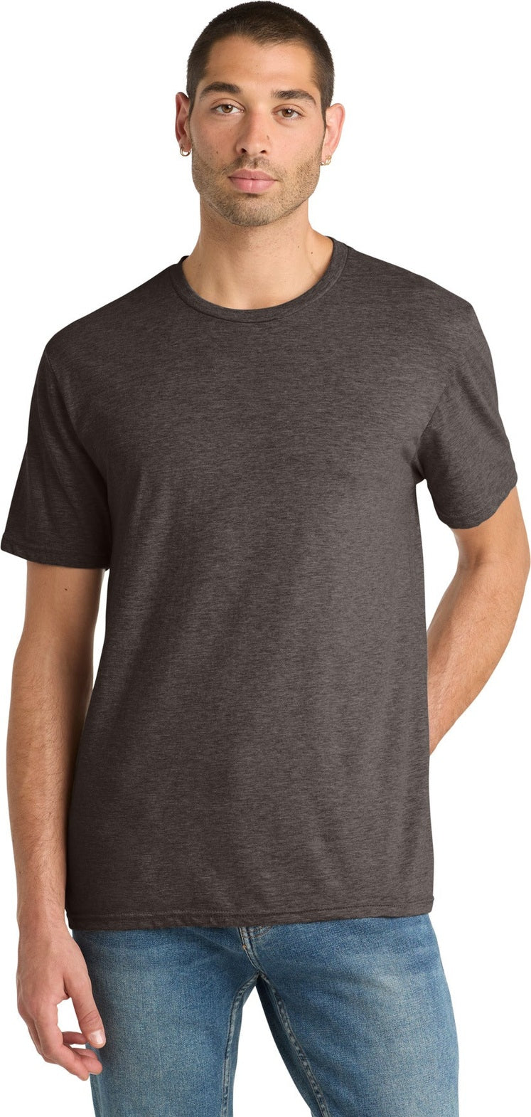 Hthr Brown District Perfect Blend CVC Tee. DM108