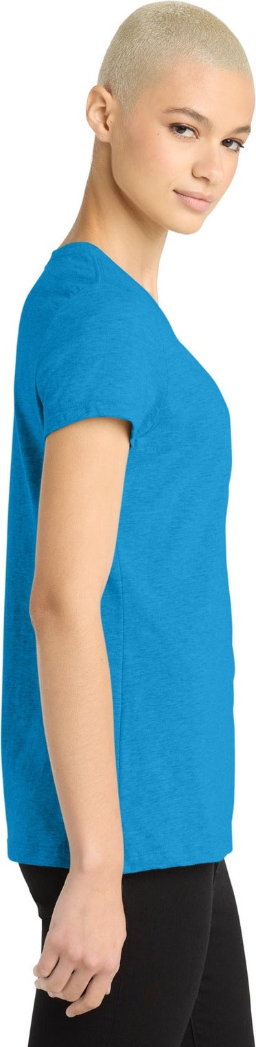 Hthr Brt Turqu District Women's Perfect Blend CVC Tee. DM108L