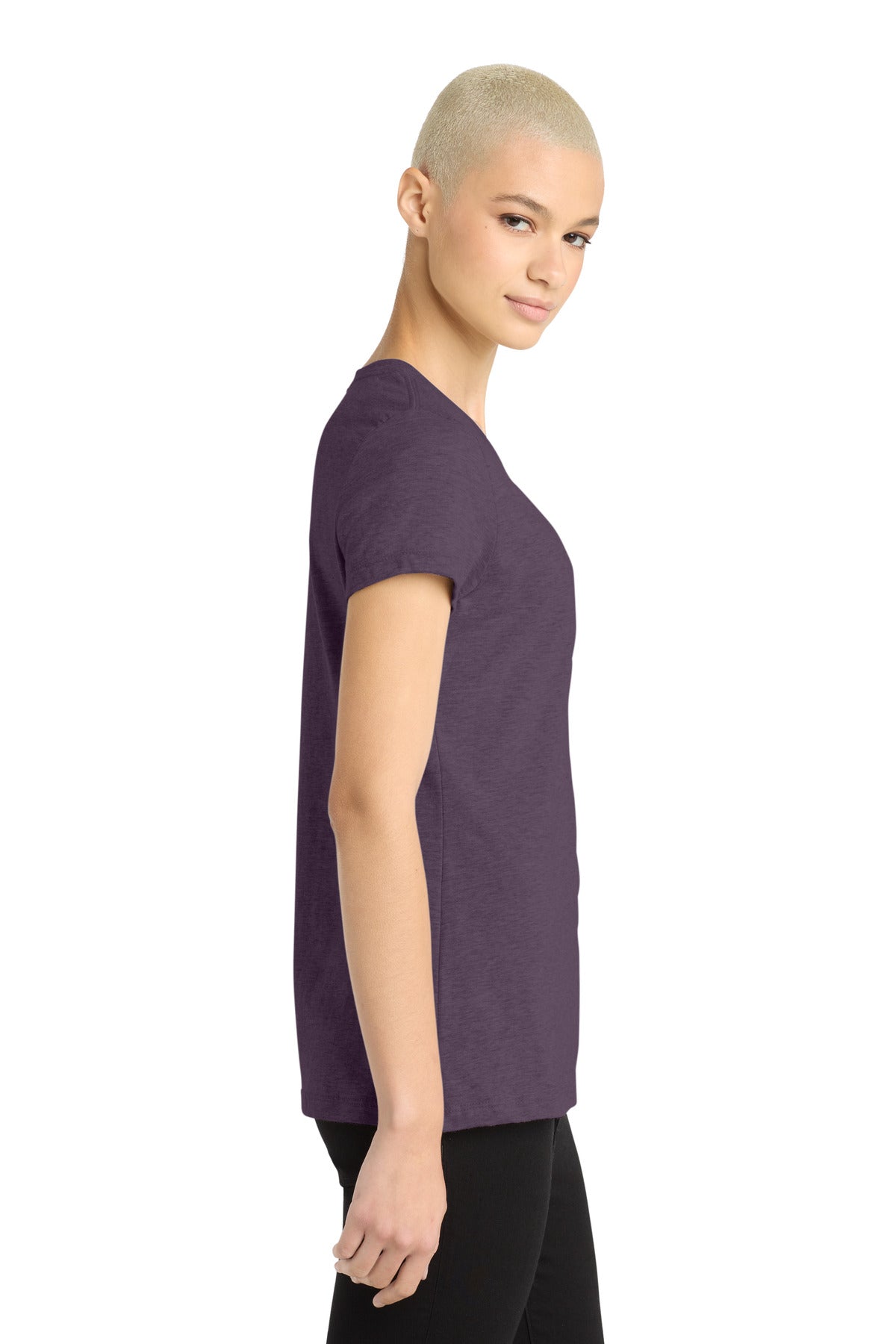 Hthr Eggplant District Women's Perfect Blend CVC Tee. DM108L