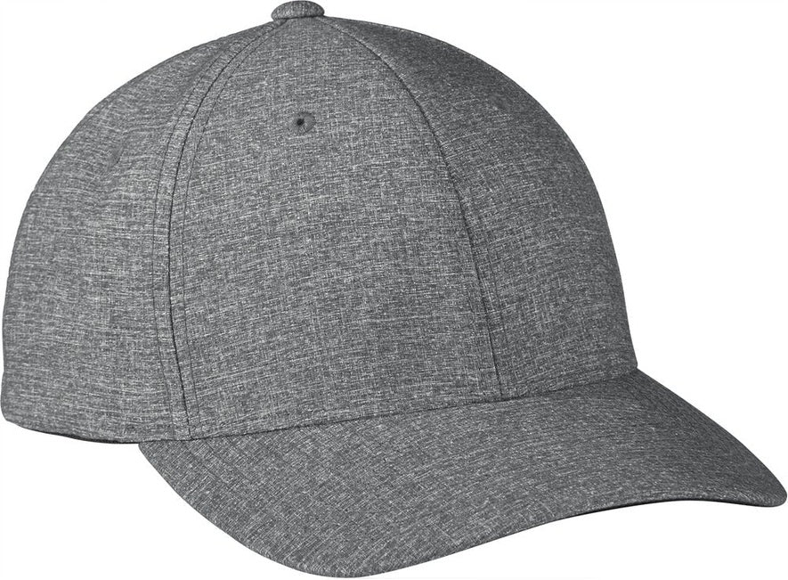 Front View of Hthr Grey Port Authority Flexfit 110 Performance Snapback Cap C301