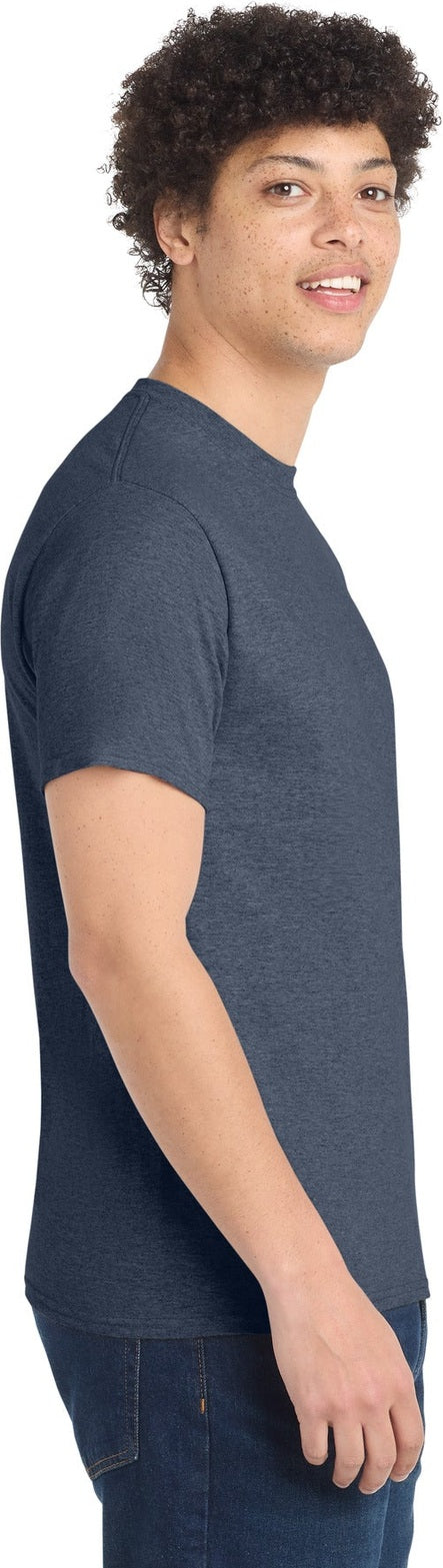 Hthr Navy Port & Co Core Cotton Tee. PC54